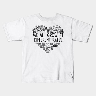 SPED Teacher We All Grow At Different Rates Kids T-Shirt